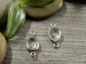 Strassiriipus pisara/linkki, 14x7mm, kromi, 1kpl