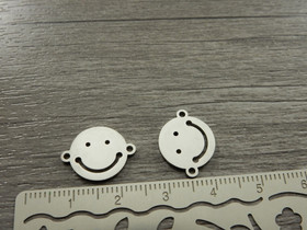 Hymynaamariipus/linkki, 13x17mm, rst, 1kpl