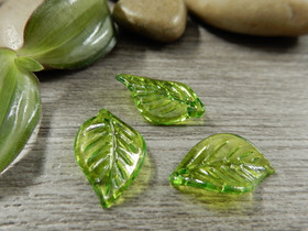 Lehtiriipus akryyli, 18x15mm, vihreä, 1kpl