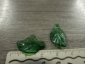 Lehtiriipus akryyli, 20x13mm, vihreä, 1kpl