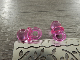 Tuttiriipus akryyli, 20x10mm, pinkki, 1kpl