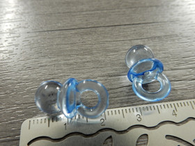 Tuttiriipus akryyli, 20x10mm, sininen, 1kpl