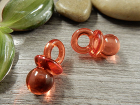 Tuttiriipus akryyli, 20x10mm, punainen, 1kpl