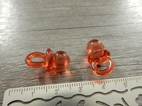 Tuttiriipus akryyli, 20x10mm, punainen, 1kpl