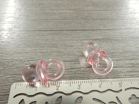 Tuttiriipus akryyli, 20x10mm, vaaleanpunainen, 1kpl