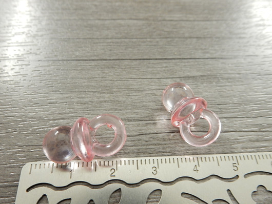 Tuttiriipus akryyli, 20x10mm, vaaleanpunainen, 1kpl