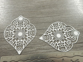 Kuvioriipus, 53x41mm, valkoinen, 1kpl