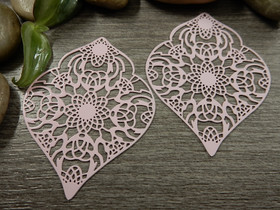 Kuvioriipus, 53x41mm, vaaleanpunainen, 1kpl