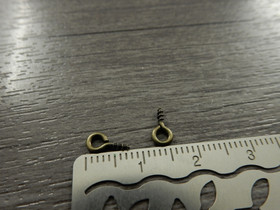 Silmukkaruuvi, 8x4x1mm, pronssi, 10kpl