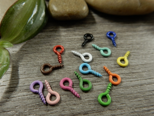 Silmukkaruuvi, 8x4x1mm, mixsetti, 10kpl