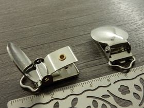 Klipsi pyöreä, 36x22mm, kromi, 1kpl