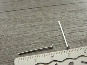 Korupiikki tasapää, 22x0.7mm, kirkashopea, 100kpl