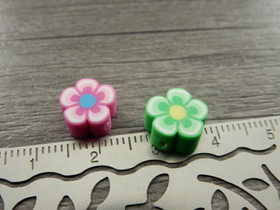 Fimohelmi kukka, n.10mm, mixsetti, 20kpl