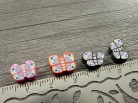 Fimohelmi perhonen, n.10mm, mixsetti, 20kpl