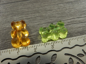 Akryylihelmi nalle, 16x11mm, mixsetti, 10kpl