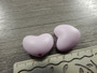 Silikonihelmi sydän, 17x20mm, vaaleanliila, 1kpl
