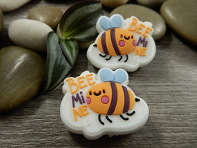 Silikonihelmi ampiainen, 23x28mm, värikäs, 1kpl