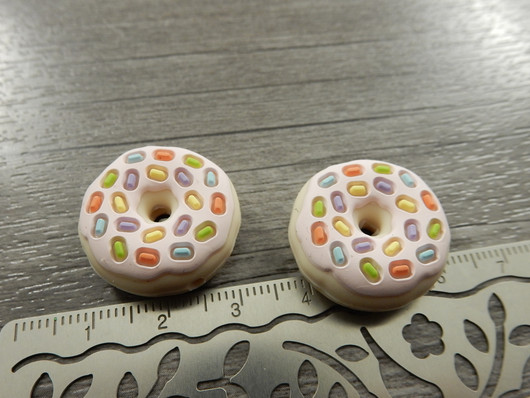 Silikonihelmi donitsi, 22mm, värikäs, 1kpl