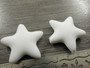 Silikonihelmi tähti, 35x38mm, valkoinen, 1kpl