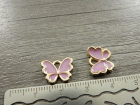 Perhonenriipus, 11x14mm, pinkki, 1kpl