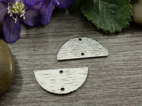 Puoliympyräriipus/ linkki, 12x21mm, kromi, 1kpl