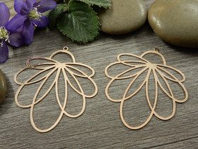 Kukkariipus, 45x41mm, ruusukulta, 1kpl