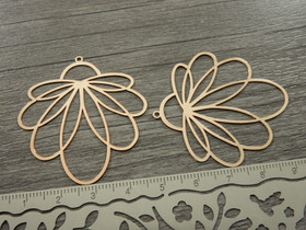 Kukkariipus, 45x41mm, ruusukulta, 1kpl