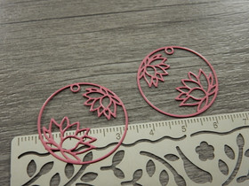 Kukkariipus lotus/linkki, 27mm, pinkki, 1kpl