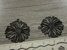 Kukkariipus, 25x26mm, musta, 1kpl