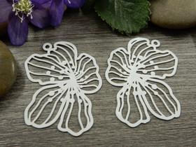 Kukkariipus, 37x30mm, valkoinen, 1kpl