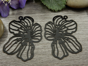 Kukkariipus, 37x30mm, musta, 1kpl