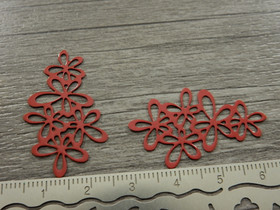 Kukkariipus, 35x16mm, punainen, 1kpl