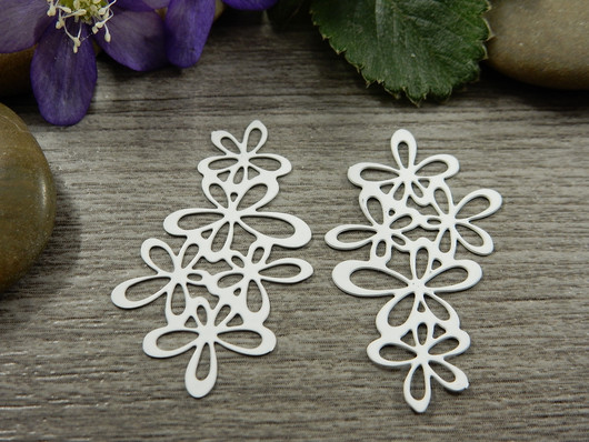 Kukkariipus, 35x16mm, valkoinen, 1kpl