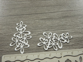 Kukkariipus, 35x16mm, valkoinen, 1kpl