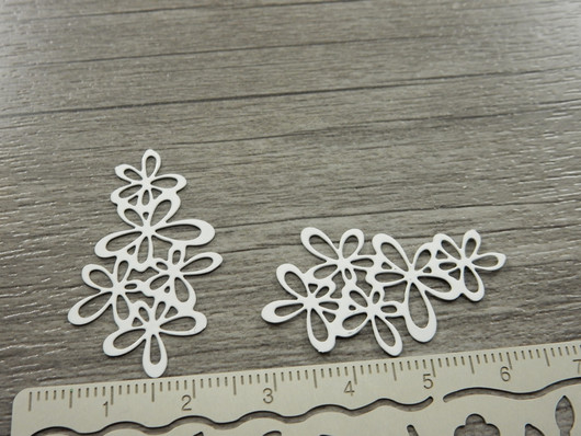 Kukkariipus, 35x16mm, valkoinen, 1kpl