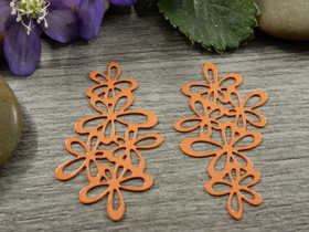 Kukkariipus, 35x16mm, oranssi, 1kpl