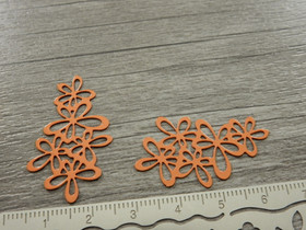 Kukkariipus, 35x16mm, oranssi, 1kpl