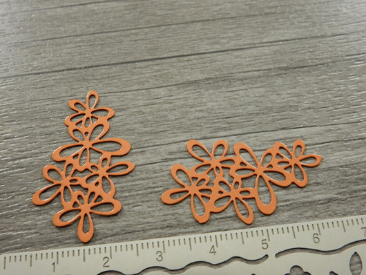 Kukkariipus, 35x16mm, oranssi, 1kpl