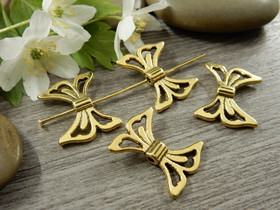Metallihelmi/ riipus siivet, 20x7mm, kulta, 10kpl