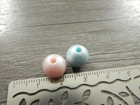 Akryylihelmi pastelli, 10mm, mixsetti, 20kpl