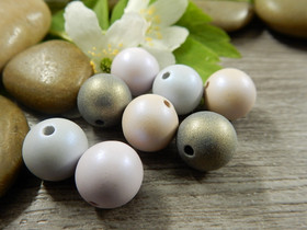 Akryylihelmi, 10mm, mixsetti 20kpl