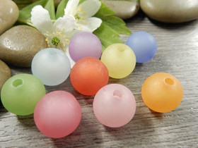 Akryylihelmi huurre, 12mm, mixsetti, 10kpl