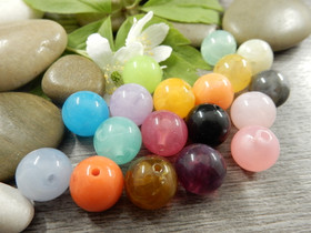 Akryylihelmi kivi, 12mm, mixsetti, 10kpl