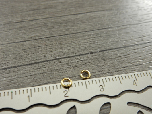 Välirengas, 3x0.6mm, avattava, kulta, 100kpl
