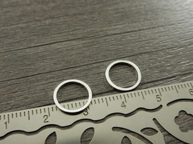 Linkki ympyrä, 10x1mm, umpi, kirkashopea, 20kpl