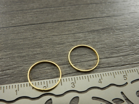 Linkki ympyrä, 12x1mm, umpi, kulta, 20kpl