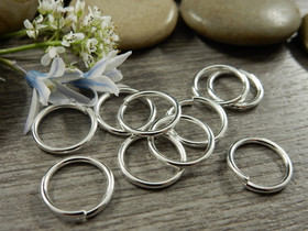 Välirengas, 12x1.2mm, avattava, kirkashopea, 20kpl