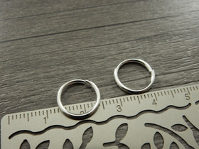 Välirengas, 12x1.2mm, avattava, kirkashopea, 20kpl