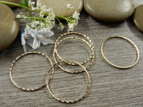 Linkki ympyrä, 20x0.8mm, umpi, vaaleakulta, 1kpl