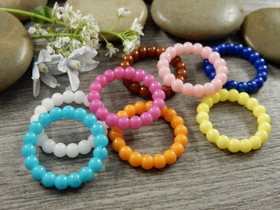 Linkki rengas akryyli, 19x3mm, umpi, mixsetti, 10kpl